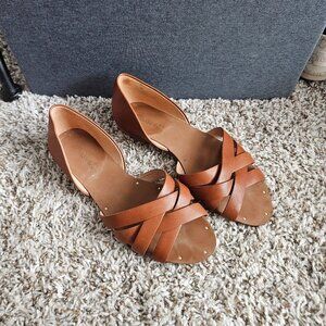 Madewell Brown Leather Espadrille Sandal size 8.5